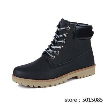

Autumn And Winter Martin boots men's work fashion retro casual boots lace brand designer handmade men PU 2018 motorcycle boots