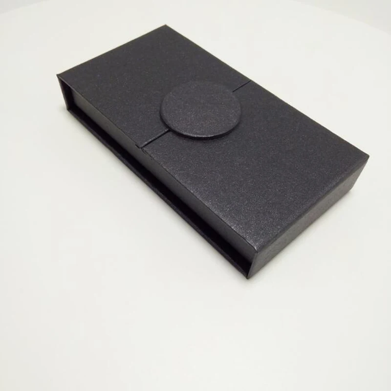 Накладных ресниц упаковочная коробка коробки для ресниц упаковка Пользовательский логотип искусственный cils 3d норковая лента накладных ресниц черный Фолио пустой чехол - Цвет: Шлифованный хром