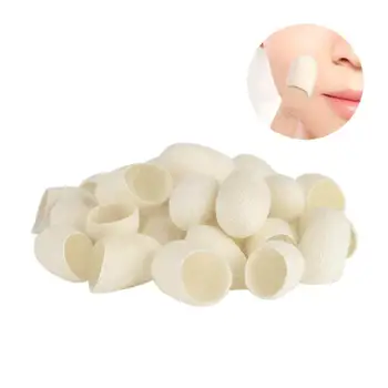 

VIBRANT GLAMOUR 10/20/30/50/100pcs Natural Silkworm Cocoons Skin Care Facial Face Blackhead Cleanser Silk Scrub