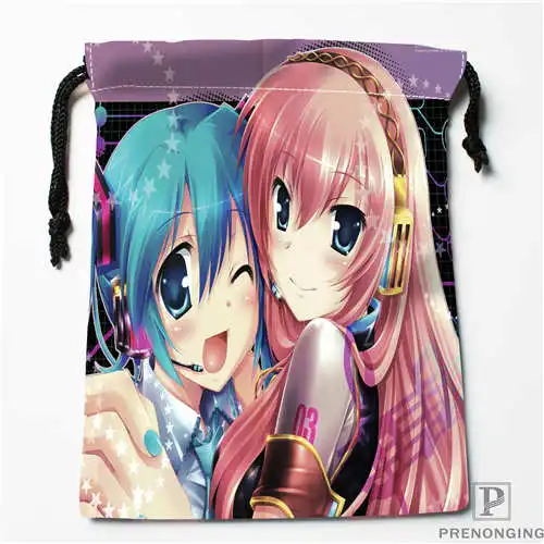 Bags Пользовательские печати vocaloid-hatsuneDrawstring хозяйственные сумки дорожный мешочек для хранения плавать Пешие прогулки игрушка сумка унисекс мульти Size18-12-31-132 - Цвет: Bags