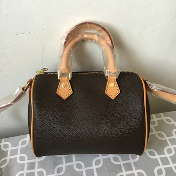 

Luxury Brand Speedy Bags For Women 2020 Top Quality Genuine Leather Fashion Designer Shoulder Bag Round Monogram Crossbody Bag