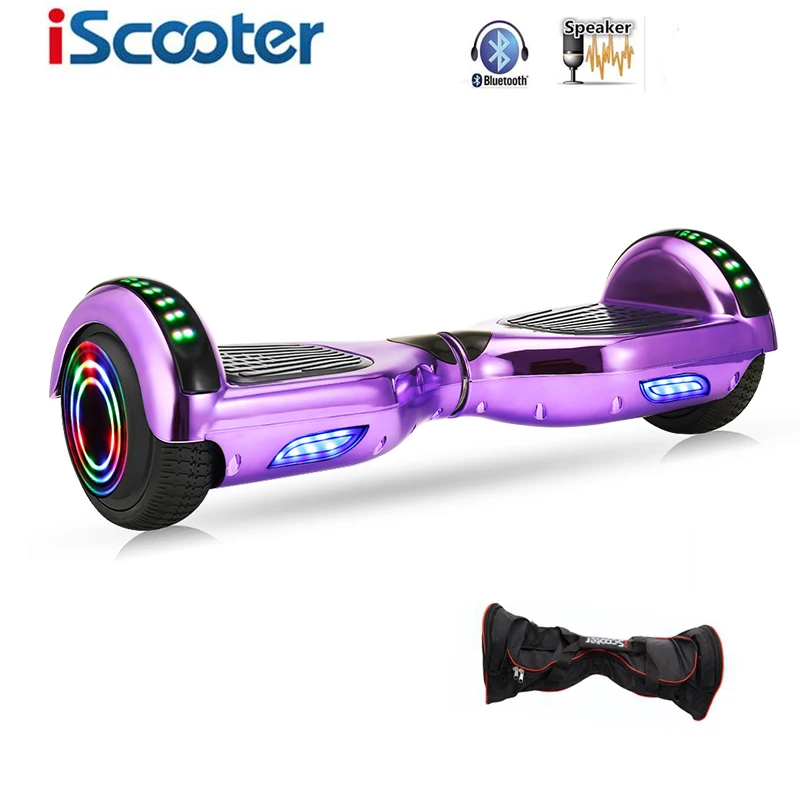 6,5 дюймов, электрический скейтборд Hoverboar samsung с батареей, Bluetooth, Ховерборд, 2 колеса, складной электрический скутер, умный, для взрослых - Цвет: LED n bag