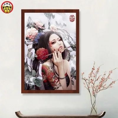 

Jian Wang Pseudo-ginseng Female Anime Film And Television Game DIY Digital Oil Painting Internet Cafes Club Theme Restaurant Dec