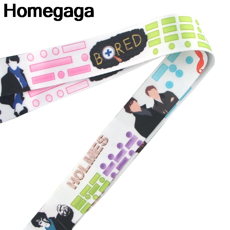 Homegaga Sherlock Morse code Tags Strap Neck Lanyards for key ID Card Pass Gym Mobile Phone USB badge holder DIY Hang Rope D2286
