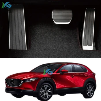 

Aluminum Alloy Car Accelerator Gas Pedal Brake Pedals Footrest Plate Cover Sticker For Mazda CX30 CX-30 2020 2021 For -Mazda 3