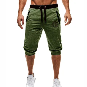 

2020 New Fitness short jogging Shorts workout clothes men's 3XL shorts summer print fashion men's casual Color knee long shorts