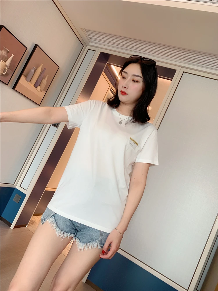 CK футболка Femme уличная Футболка женская Эстетическая одежда E Girl 90s белая Повседневная футболка Летняя женская одежда для футболок
