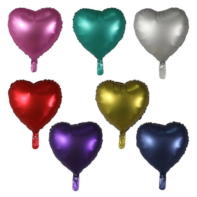 heart mix 10 шт., 18 дюймов, матовые металлические шары с сердечками и звездами, шар из хромированной фольги, свадебные, вечерние, декоративные принадлежности, шары для душа на день рождения - Цвет: heart mix