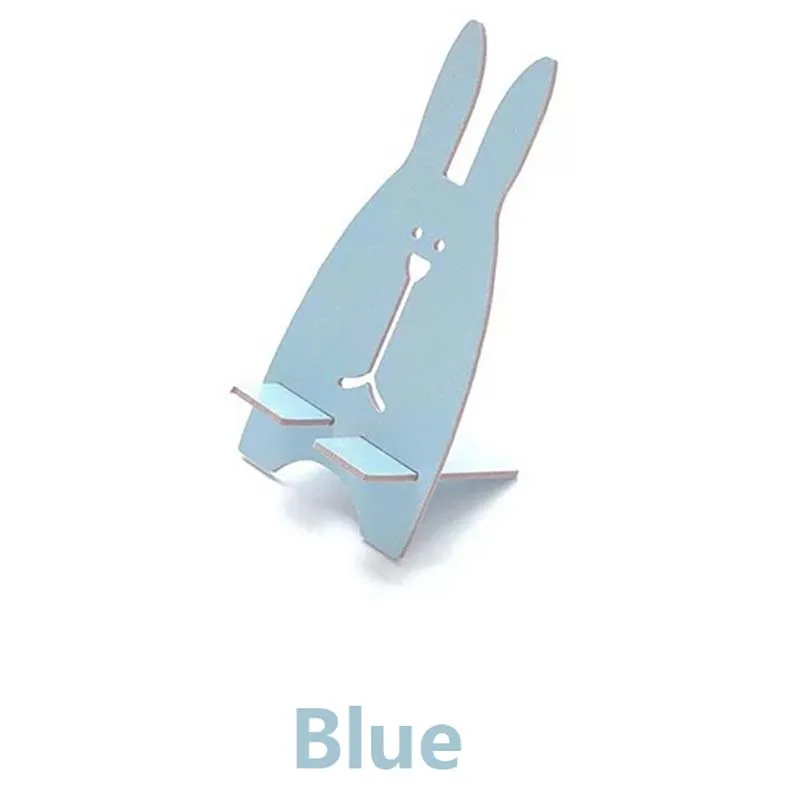 Blue Универсальная крышка для ленивых для мобильного телефона держатель аксессуаров милое животное, кролик ваш мобильный телефон или планшет, даже во время отдыха на природе держатель настольный для iPhone 7 8 Plus XS XR - Цвет: Blue