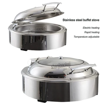 

Stainless steel buffet stove 220v Electric heating hotel buffet tableware Temperature adjustable Restaurant insulation furnace