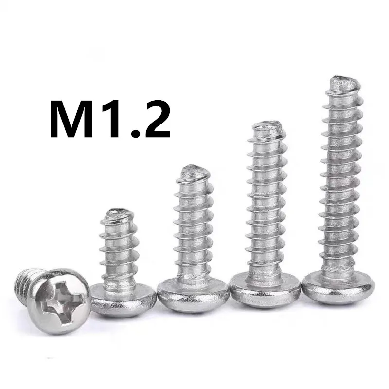 

Самонарезающий винт M1.2x3/4/5/6 мм PB 200 из нержавеющей стали с круглой крестовой головкой и плоским хвостом, 304 шт.