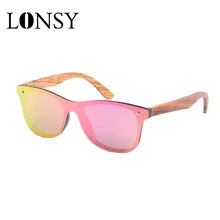 LONSY, модные деревянные мужские солнцезащитные очки, поляризационные, бамбуковые, женские солнцезащитные очки, зеркальные, UV400, Oculos Gafas Oculos De Sol masculino