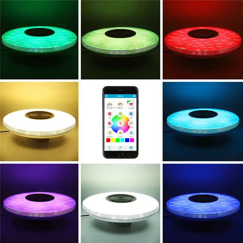  80W Smart Music LED ceiling Lights RGB Dimmable APP Remote control Modern bluetooth light bedroom l - 4000315852146