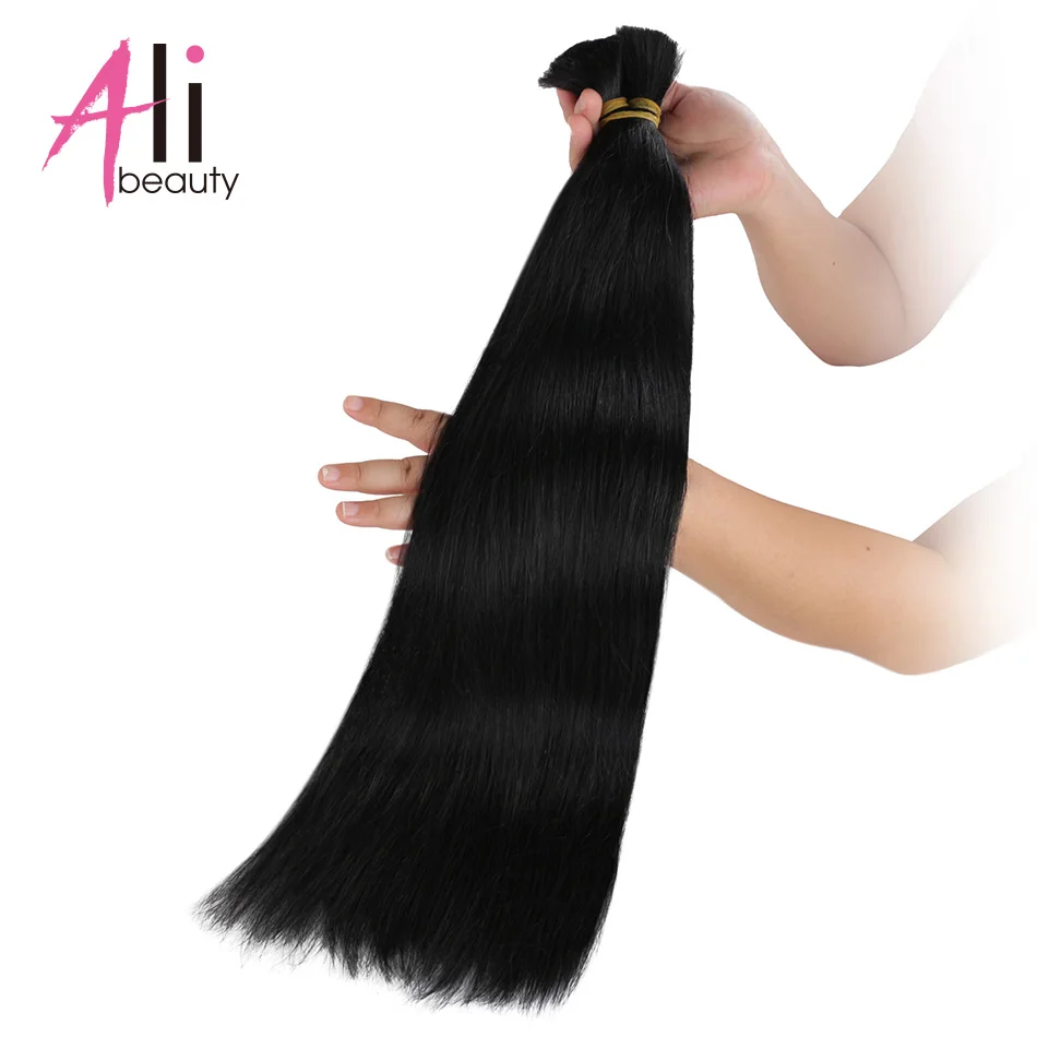 Straight Bulk Human Hair For Braiding Bundles 100g No Wefts 100% Natural Russia Remy Bulk Human Hair Extensions human hair extensions