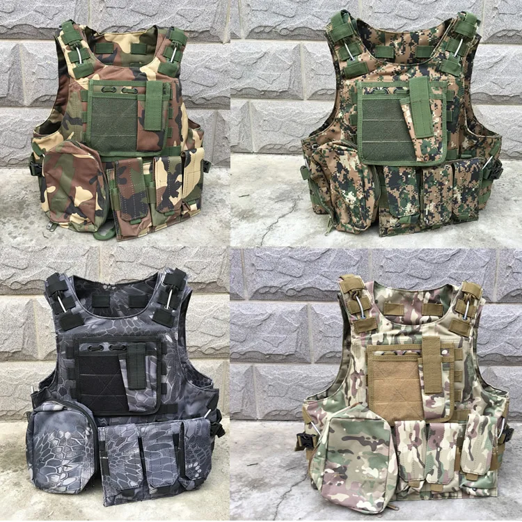 

Jun ying Outdoor Tactical Amphibious Waistcoat CS Field Operations Vest Army Fans Game Camouflage Vest Wear-Resistant