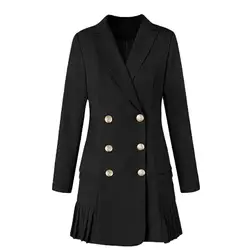JAYCOSIN Модные женские пальто осень зима 2019 новый стиль Зимняя юбка пальто Высокое качество свободные однотонные куртки с отворотами тренч