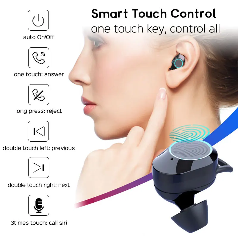 IPX7 водонепроницаемые беспроводные наушники TWS G02 Bluetooth наушники спортивная Гарнитура для Xiaomi Airdots наушники Redmi Note 8 samsung