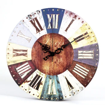 

Vintage Large Decorative Wall Clocks Rome Figures Clock Wall Clock Kitchen Silent Living Watches Wall Watches Home Decor B65