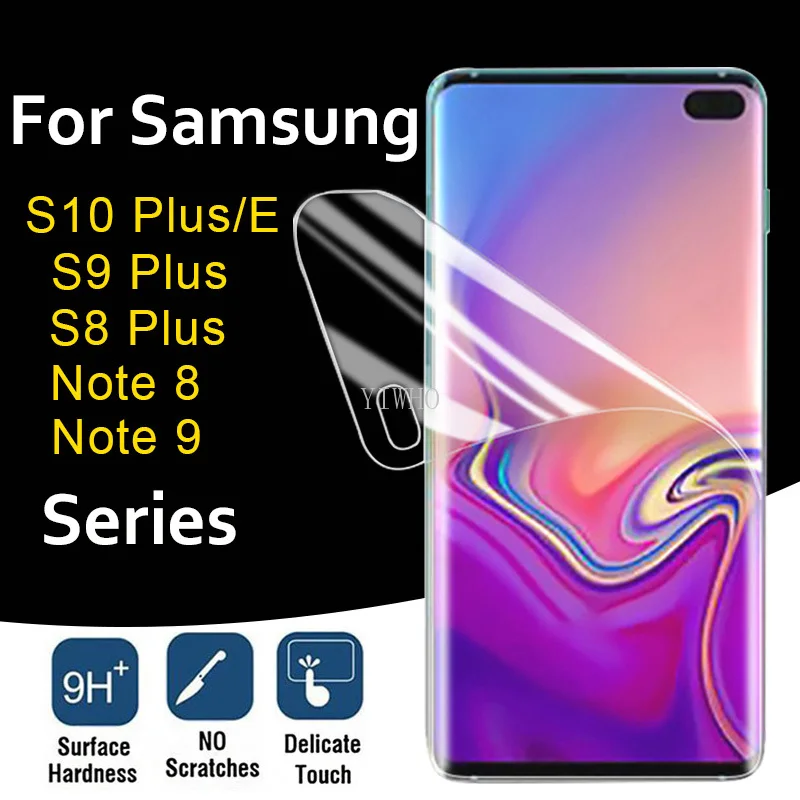 

Protective Safety on For Samsung Galaxy S8 S9 S10 Plus Film 10e S 9 10 8 Note 8 9 7 E Hydrogel Soft 10plus Tpu Screen Protector