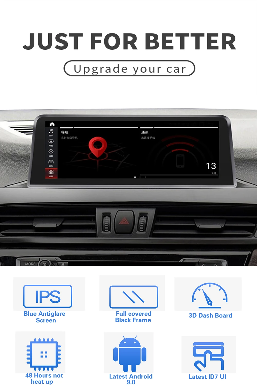 Антибликовый экран 4+ 64G android 9,0 8 core Автомобильный мультимедийный автомобильный dvd плеер для BMW X5/E70/X6 E71 CIC 2011-2013 радио Авто Аудио плеер gps