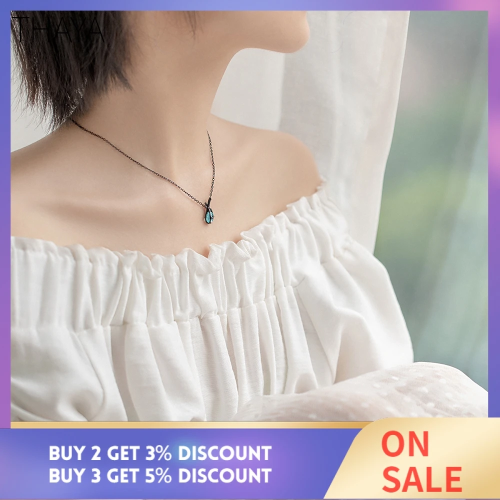 Thaya Original Design Sleeping Beauty Necklace S925 Silver Handmade Crystal Short Collarbone Chain Jewelry Gift