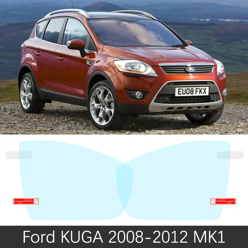 KUGA 2008-2012 Для Ford KUGA Escape MK1 MK2 2008~ полное покрытие зеркало заднего вида противотуманные непромокаемые противотуманные пленки аксессуары 2010 - Название цвета: KUGA 2008-2012