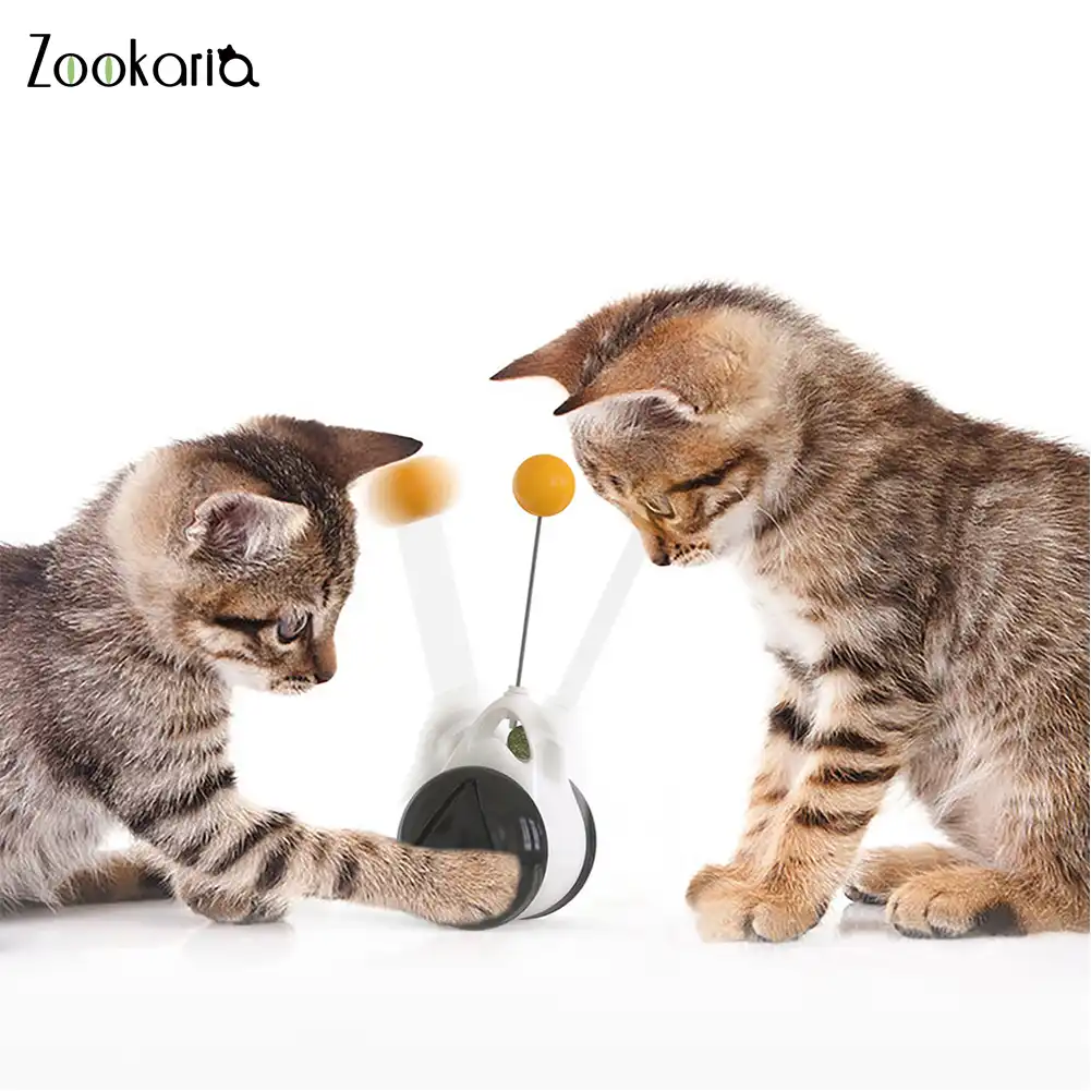 Jouet De Chat Drole Interactif De Mode De Rotation De Culbuteur Automatique Intelligent De Jouet De Chat Avec L Herbe A Chat 360 Degres Aliexpress