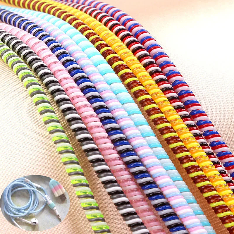

1pc Funny PU Toys Gadgets USB Cable Protector for IPhone Android Headphone Line Dust Proof Winder 1.4m Earphones Rope Protection
