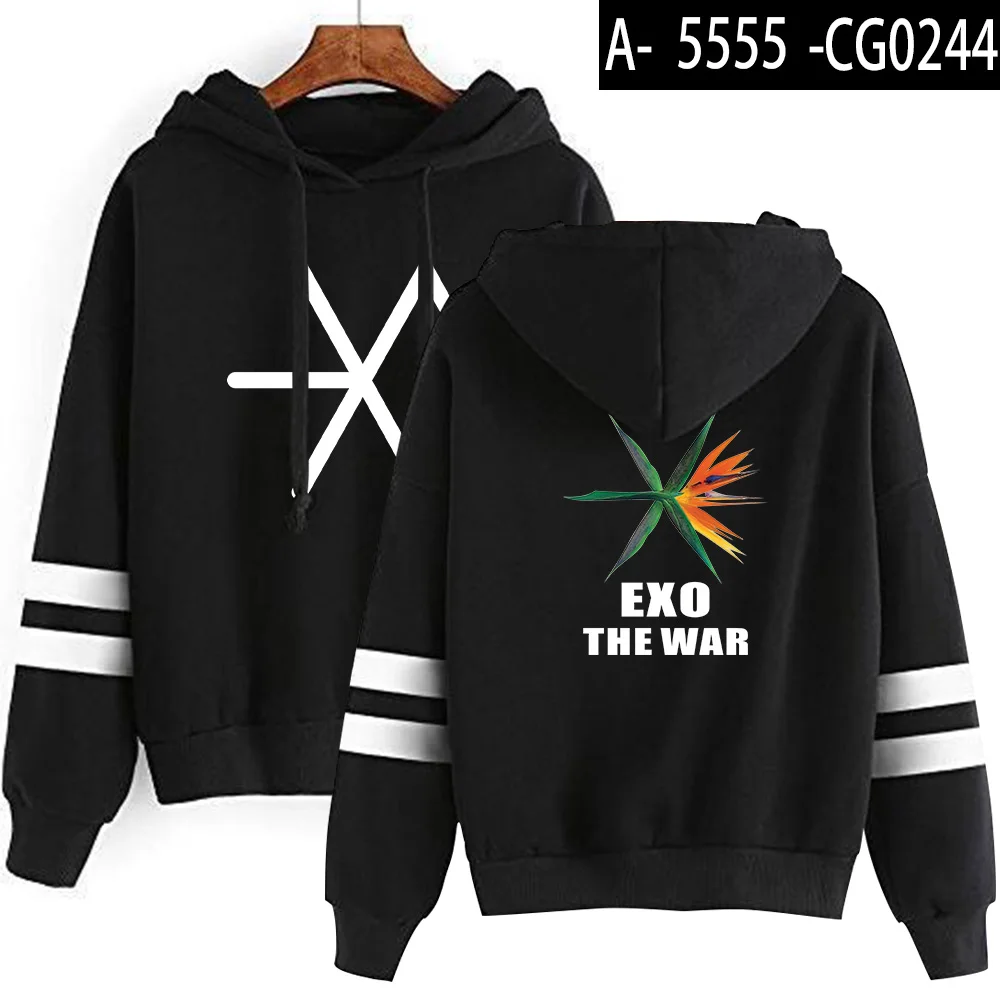 EXO толстовка с капюшоном эксклюзивная новая стильная толстовка с длинными рукавами женская модная повседневная зимняя теплая Кепка, толстовка S-2XL - Цвет: 1