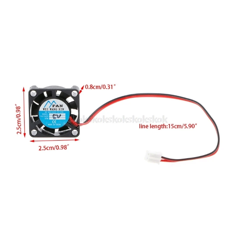 5V 12V 2-Pin Cooler Brushless Chipset Heatsink Mini Cooling Fan 2507 Jy23 19 cooling fan
