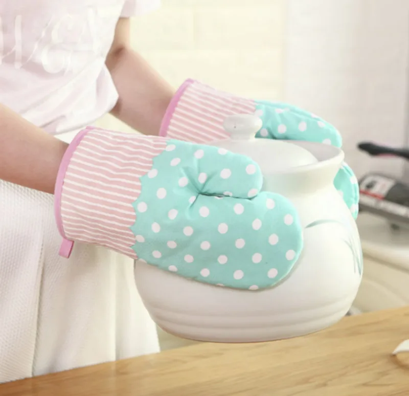1PCS Microwave Oven Special Insulation Gloves Thickened High Temperature Oven Anti-hot Kitchen Baking Heat-resistant Gloves