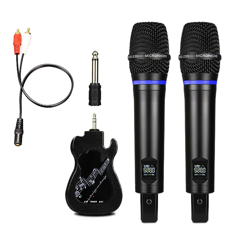 Wireless Microphone USB RCA MIC Handheld UHF Mic with Receiver for KTV Karaoke Party | Электроника