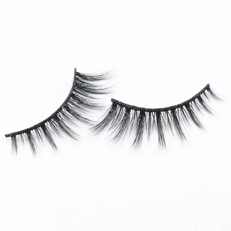 

3D Handmade Reusable Natural Eyelashes Fiber Matte Black Eye Tail Lengthening False Eyelashes Fake Lashes Long Extension Eyelash