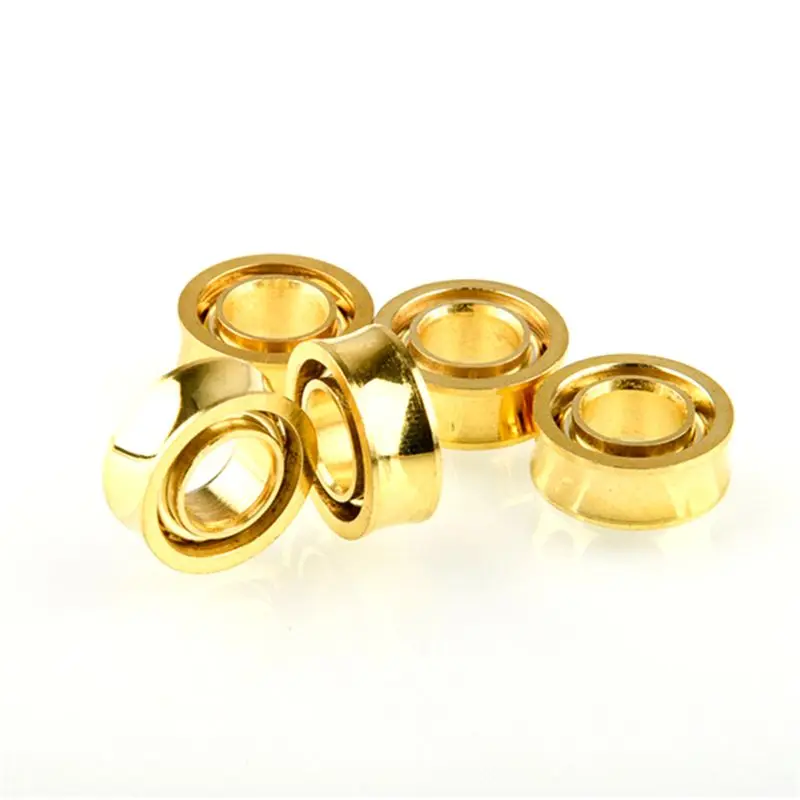 6pcs R188KK UR188 Gold Plated Bearing Fidget Spinner Yoyos Fan fidget toys