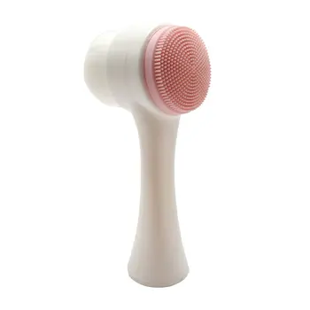 

Double-sided 3D Silicone Facial Cleaning Brush Handheld Cleansing Brush for Women (Pink)
