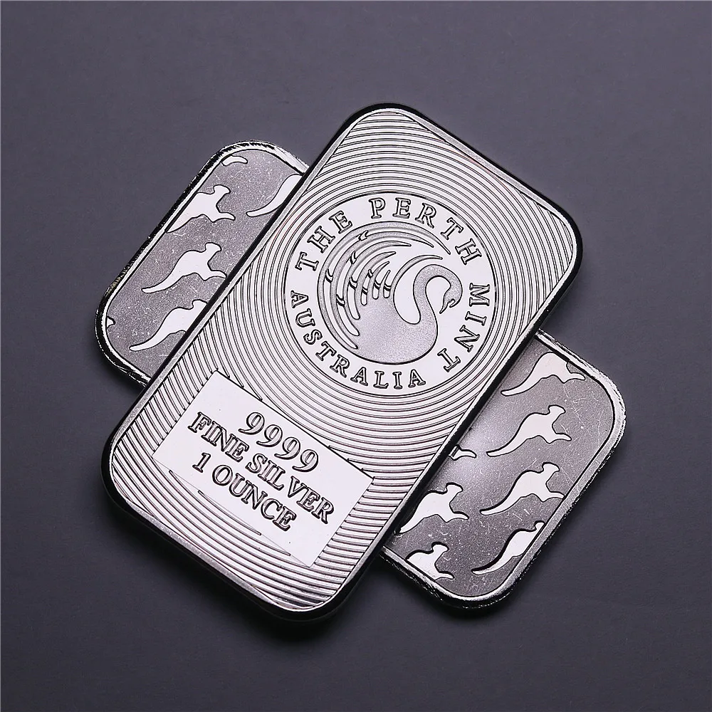 1 Oz Perth Mint Silver Bar Crafts Gifts Collectibles Australia Kangaroo Silver Bullion (13)