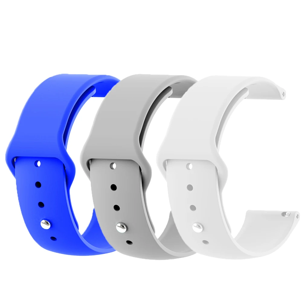 3 PCS 3 шт. 18 мм ремешок для часов Xiaomi/huawei Watch honor 1/B5/S1 20 мм фитнес-браслет для huawei Watch 2/samsung Galaxy Active - Цвет: 3 PCS