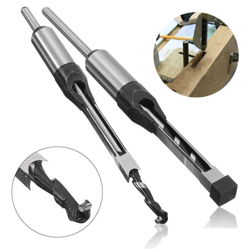 

HSS Twist Drill Bits Square Auger Mortising Chisel Drill Set Square Set Extended Saw4PCS TP-021 Hole Woodworking Drill Tools Kit