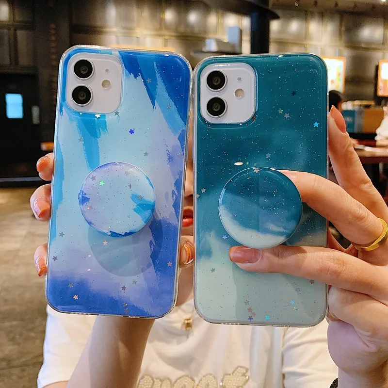 Эпоксидная облака блестящий чехол для телефона Realme C12 C17 7i C15 C11 C2 5 5S 5i C3 6i акварель