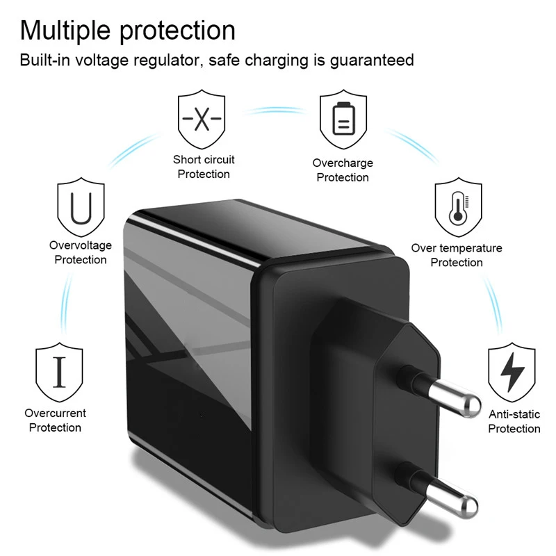 QC 3,0 USB зарядное устройство EU/US/UK вилка настенный мобильный телефон 4 порта быстрое зарядное устройство для iPhone XS samsung S8 адаптер QC 3,0 зарядное устройство для путешествий