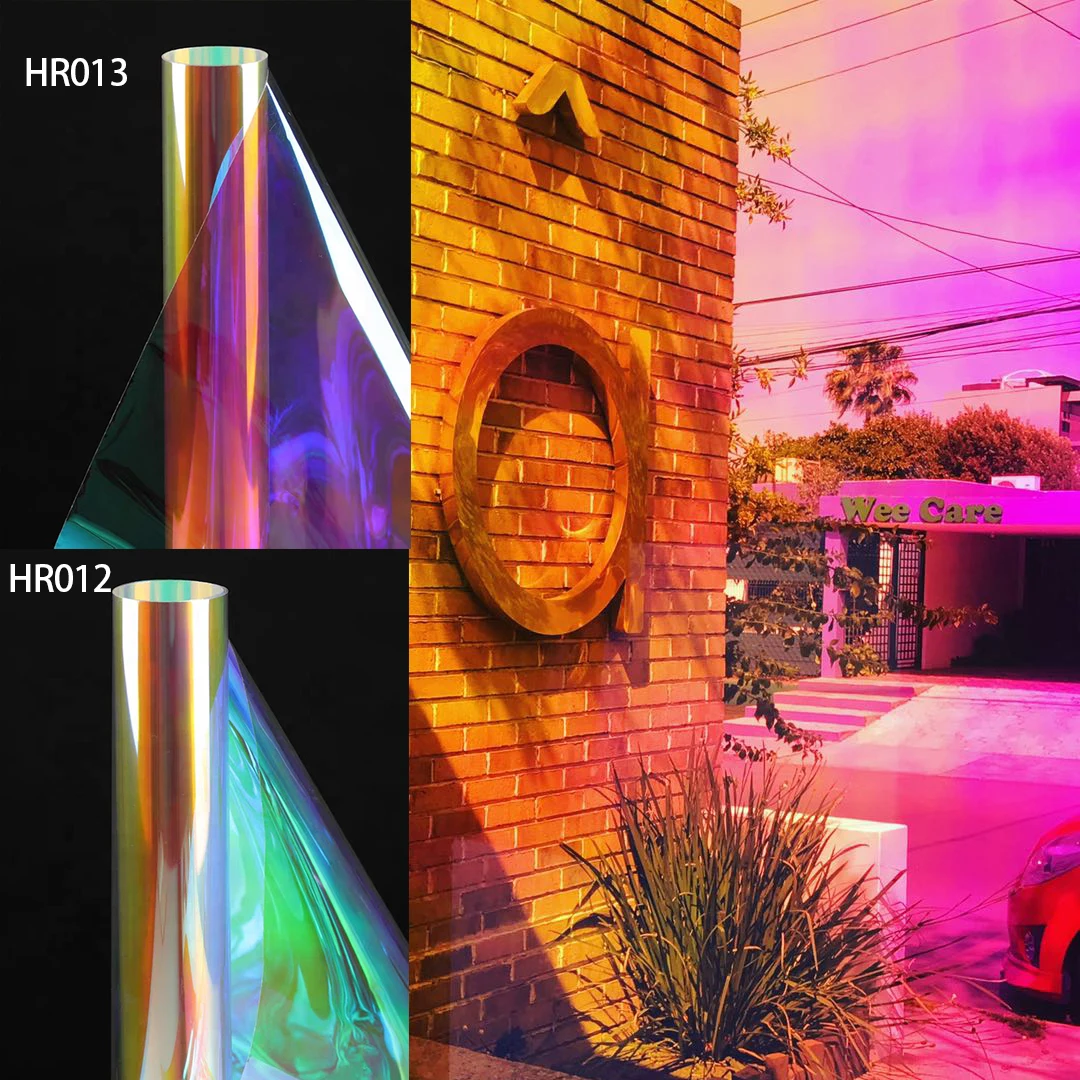 Rainbow Window Film Dichroic Window Sticker Iridescent Glass Adhesive Film