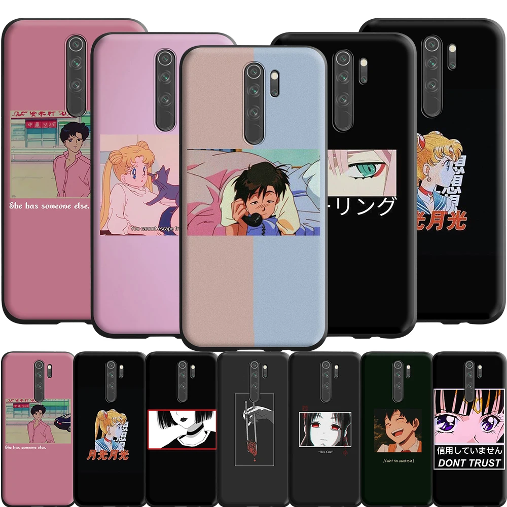 Anime Aesthetic Sailor Moon Silicone Case for Xiaomi Redmi Note 9 9S