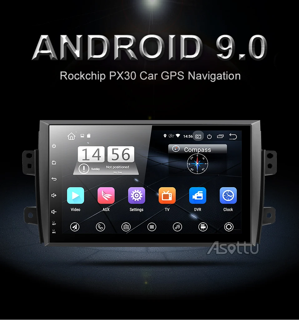 Cheap Asottu CTY9060 PX30 car dvd gps 9.0 for Suzuki SX4 3G wifi gps navigation car radio video audio player car stereo 2 din gps 0
