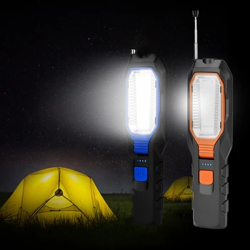 

With magnet and rotating hook LED maintenance flashlight movable camping light COB inspection car garage USB charging work light