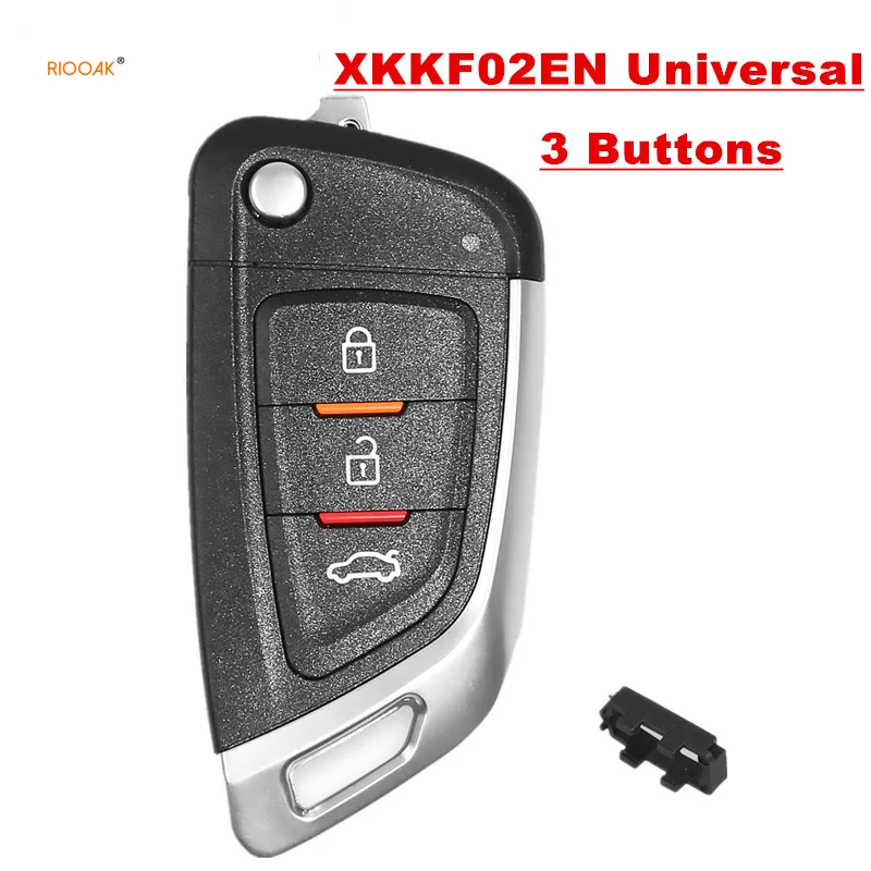 RIOOAK XHORSE XKKF02EN Universal Remote Car Key with 3 Buttons for VVDI Key Tool locksmith tools