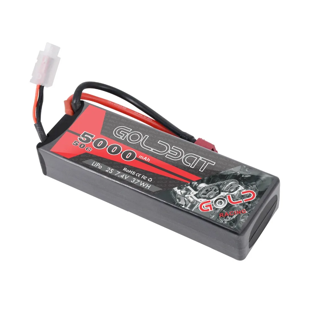 GOLDBAT 5000mAh 2S 50C 7,4 V Жесткий Чехол Lipo аккумулятор с Т-штепсельной вилкой для RC Автомобиль Грузовик Лодка Heli самолет БПЛА Дрон FPV гоночный