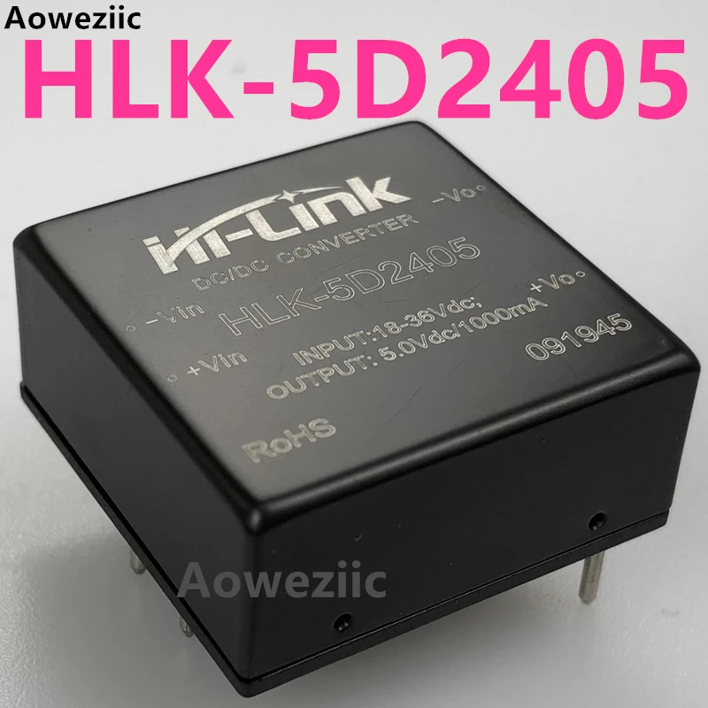 1 шт./лот HLK-5D2405 18-36V Вход до 5W 5V 1A выходного сигнала постоянного тока DC понижающий