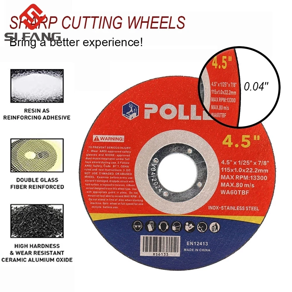 4.5 Inch Resin Cutting Disc Metal Grinding Disc Ultrathin Flap Sanding Discs Angle Grinder for Metal Iron Stainles Steel Cutting