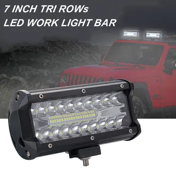 

Tempered Aluminum Housing LED Work Lights Bar 7 Inch 6000K Waterproof IP68 Light Bar 16000lm Offroad Light Bar