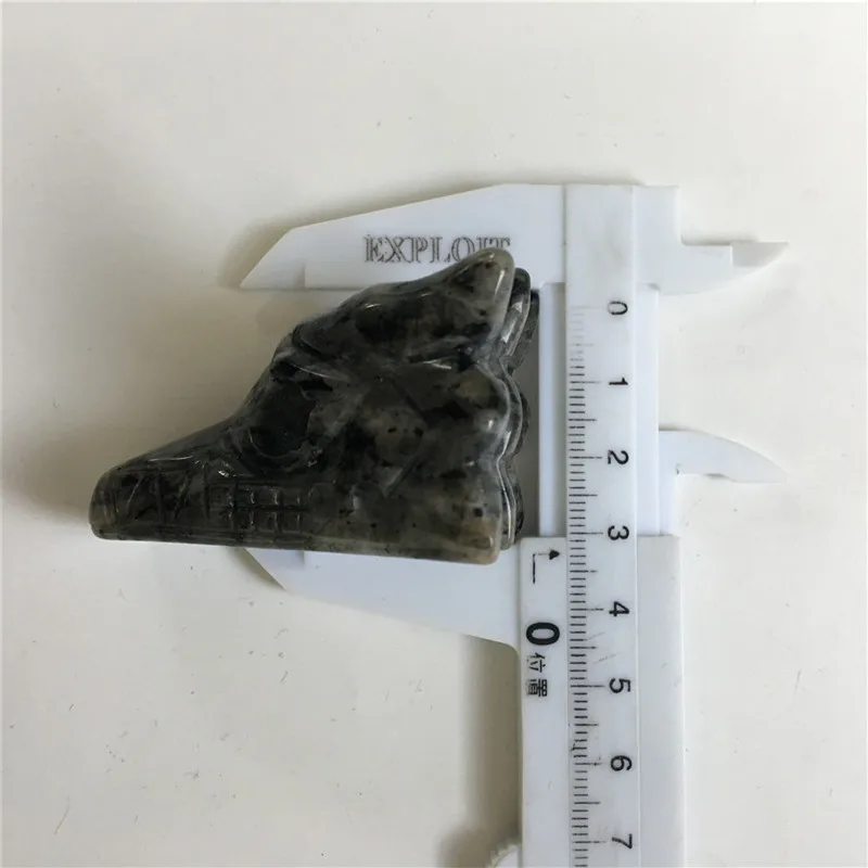 Высокое качество Crazy Agate Dragon Skull ручная резная Хрустальная Статуэтка-череп для украшения подарка или коллекции XYW